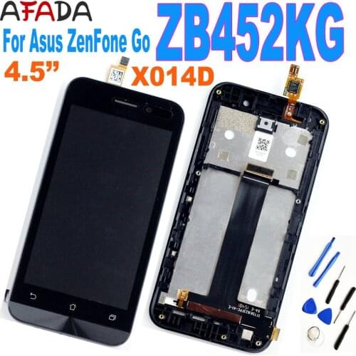 4.5'' LCD for Asus ZenFone Go ZB452KG X014D LCD Display Touch Screen Digitizer Assembly with Frame
