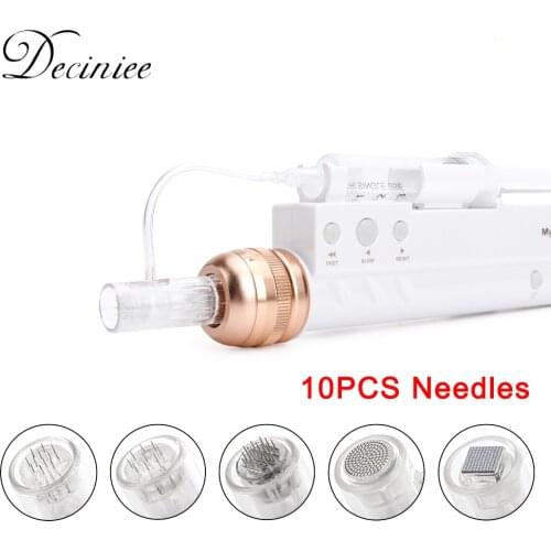 10PCS Microneedle with Syringe Tube Hydra Needles for Skin Injector Pen Meso Gun Mesotherapy Injector Microneedle Derma Rolling