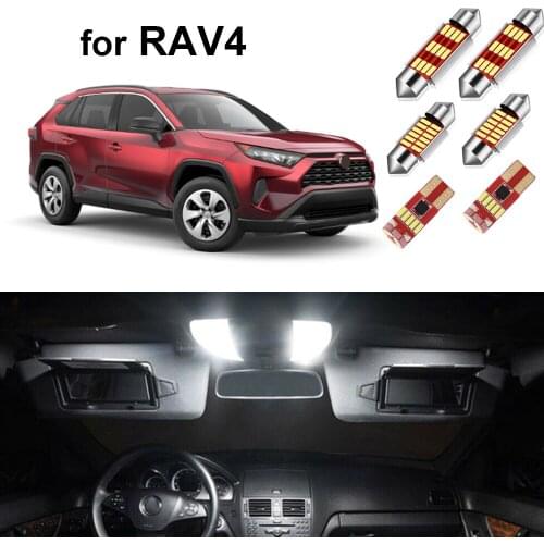 14 Canbus Car Led Interior Lights For Toyota RAV4 RAV 4 2019 2020 2021 Map Dome Trunk License Plate Light