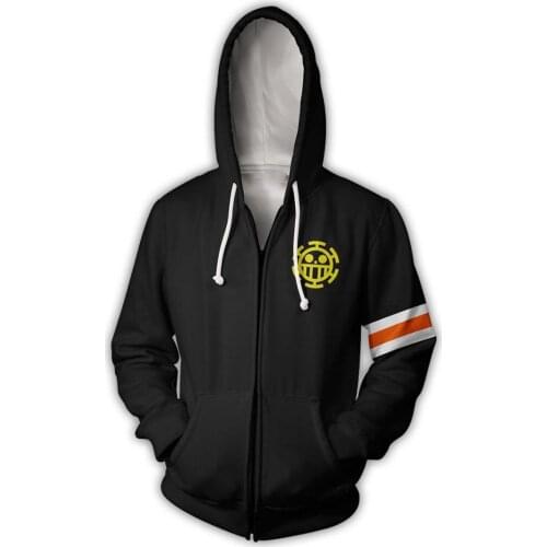 2021Anime One Piece Luffy Ace Law Zoro 3D Outfit Sweatshirts Men Women Hoodies Zipper Coat Jacket Pullover Uniform Cosplay Cost