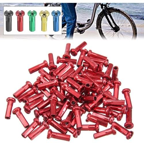 72Pcs/Lot Bike Wheel Spoke 14mm Alloy Anodized Bicycle Wheel Spoke Nipples For Mountain Bicycle Wheel Spoke Accessories 5Colors