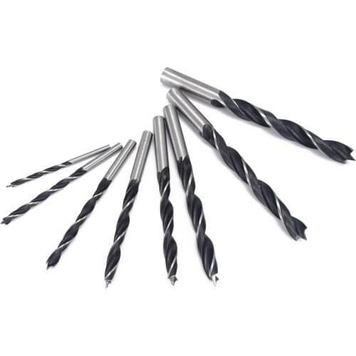 8Pcs 3-10mm Woodworking High Carbon Steel Twist Drill Bit Round Shank Electric Drills Drill Bit For Wood Hole Drilling Punching
