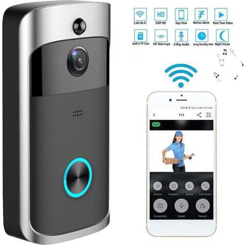 Wireless WiFi Doorbell Video Door Intercom Smart Home IP Door Bell Camera Security Alarm IR Night Vision Visual Ring Intercom