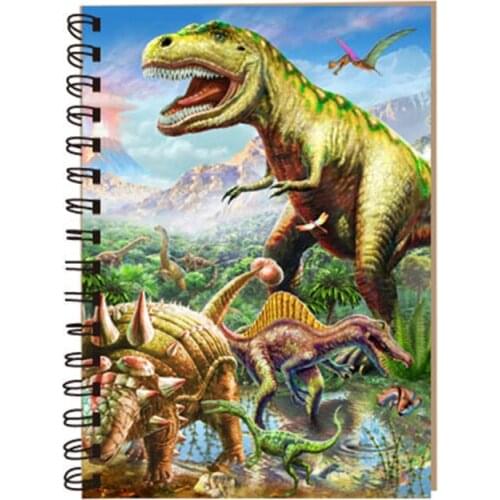 A5 Coil Notebook Dinosaur Diary Boy Notepad Tyrannosaurus Rex Coil Notebooks Thickened Student Stationery School Sketchbook