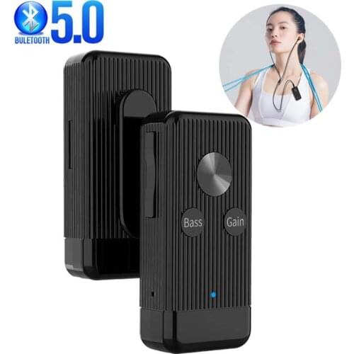 Bluetooth 5.0 Receiver Bass Noise Reduction Bluetooth Adapter with MIC for Headphone Speaker Music Wireless Audio Receiver