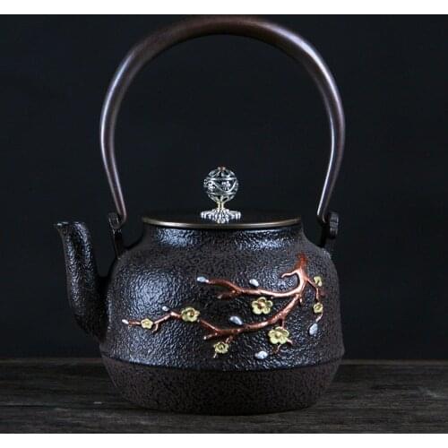 Cast Iron Health Care Household Handmade Japanese Style Teapot Boiling Water Tea Making Teapot Tea Set Small Meilan