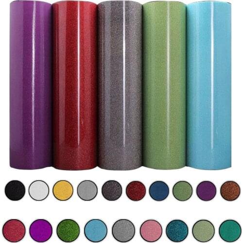 25cm*25cm PET heat transfer gilitter vinyl film T-shirt Iron On HTV Printing crop number patterns for sportswear Home decoration