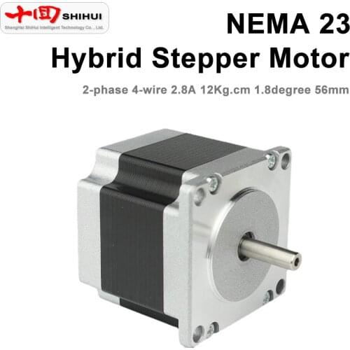 NEMA23 57HS56-2804 1.8° 2-phase 4-wire 56 Hybrid Stepper Motor 1.2N.m 2.8A For 3D Printer CNC Kit Parts