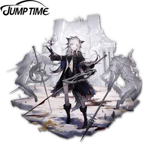JumpTime 13 x 11.5cm Arknights Lappland Elegant Omen Alt Costume Waifu Car Stickers Anime Surfboard Decal Motorcycle Decoration