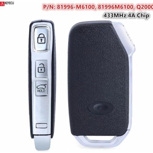 KEYECU Car Remote Control Key For Kia Sportage K5 Forte After 2017 Q2000 81996-M6100 4A Chip 433MHz Auto Smart Promixity Card