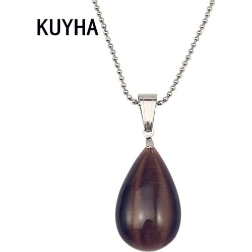 Classic Natural Stones Necklaces Pendants Choker Necklace For Women Chain Retro Charm Pendant Jewelry Chain Hip Hop Collar