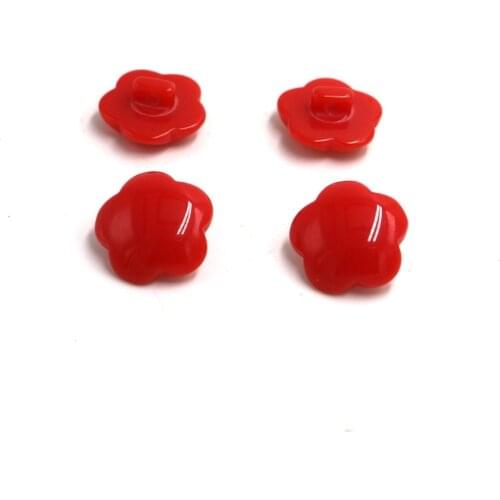 Red resin buttons candy color mushrooms buckle child buckle sweater flower-shaped diy buttons 22mm 20pcs/lot