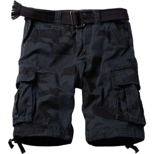Battle Field Camouflage Cargo Shorts Men Casual Cotton Loose Baggy Beach Shorts Military Army Style Cotton Shorts Man Clothes