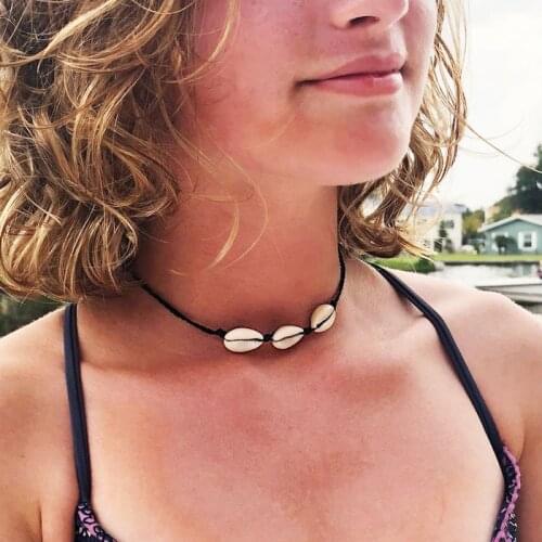 New Fashion Jewelry Statement Necklace Hawaii Summer Shell Woven Necklace Wholesale Accesorios Mujer Necklace Women Naszyjnik