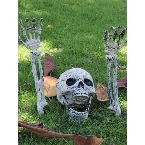 Halloween New Products Garden Decoration Ground Realistic Skeleton Pile Garden Cemetery Yard Lawn Pile Breaker Skeleton