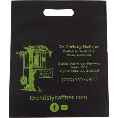 Wholesales 500pcs/lot Tote Bag Custom Shopping Bag Eco Bag Print Cloth Bag Non Woven Bags Recyclable Foldable Die-out Handbags