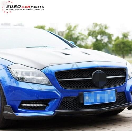 CLS63 front lip fits for CLS-CLASS W218 CLS550 sport to RN-style carbon fiber front spoiler 3pcs w218 spoiler