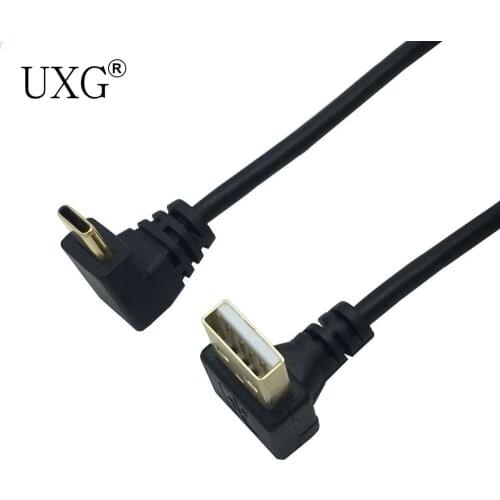 GOLD Plated Up Angle USB2.0 (Type-A) Male to USB3.1 (Type-C)Male Up & Dwon Angle USB Data Sync & Charge Cable Connector