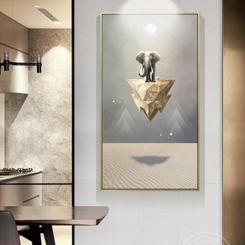 Modern Elephant Zabra Wahale Wall Art Picture Nordic Animal Boating Canvas Painting for Living Room Studio Poster Print Creative