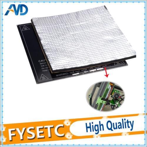 2pcs 200*200*10mm Heat Insulation Cotton 3D Printer Heating Bed Sticker Foil Self-adhesive Insulation Cotton 10mm Thickness