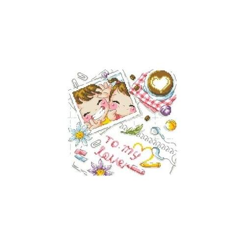 Top Bonnie Rabbit - Birthday cross stitch kit Animal cotton thread Love lock canvas stitching embroidery SODA 3141