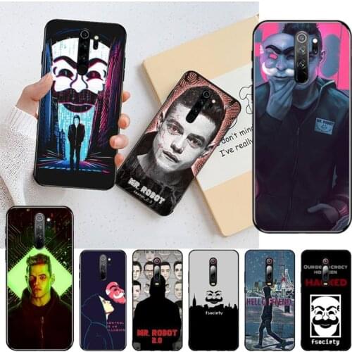 Mr Robot Fsociety Phone Case for Redmi 9A 8A 7 6 6A Note 9 8 8T Pro Max Redmi 9 K20 K30 Pro
