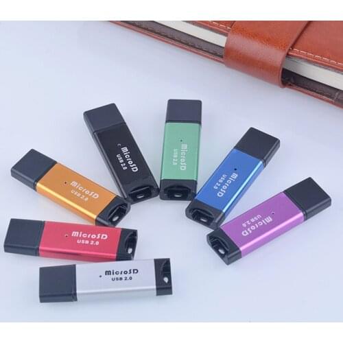 SD Card Reader, USB 2.0 Memory Card Reader Adapter for TF Card, Mini Aluminum Alloy Card Reader High Speed for PC Laptop