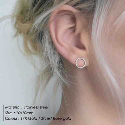 Laramoi Fashion Women Earrings Ring Party Wedding Metal Earrings Statement Girl Round Jewelry
