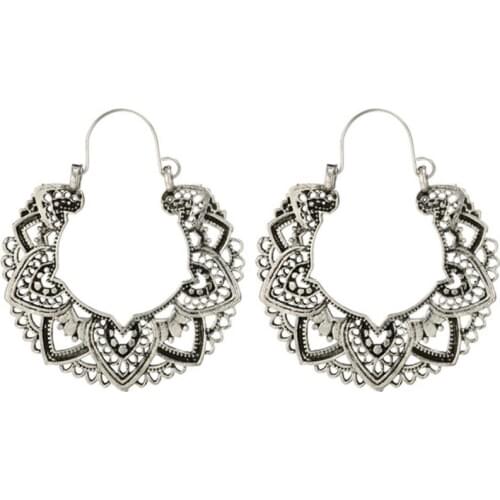 Moment # N03 2018 New Arrival Women Boho Lotus Earrings Jewelry Ethnic Drop Earrings Enamel Vintage Earrings Gifts Free Shipping