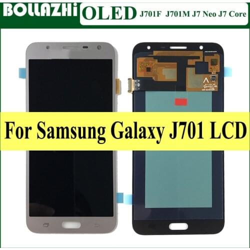 OLED J701F LCD For Samsung Galaxy J7 Neo Display 5.5"SM-J701F J701M LCD Touch Screen Panel Assembly Replacement Parts