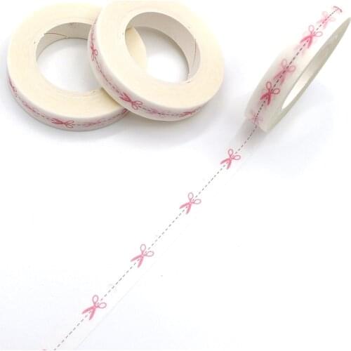 10m*8mm Pink Colored Scissors Pattern Washi Tape Slim Decorative Adhesive Tape Masking Paper Tapes 1 PCS
