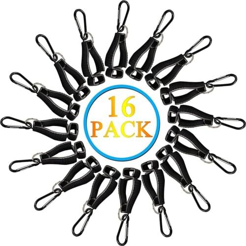 16 Pack Glove Grabber Clip Holder, Black Work Safety Clip Glove Keeper, Glove Clips for Construction, Belt Loop Labor