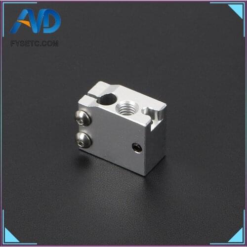 2pcs 3D Printer Part Volcano Heater Block For E3D Volcano Hotend For PT100 Sensor/Thermistor Cartrodge 3D Printer Upgrade Kit