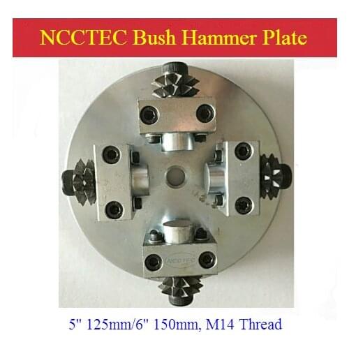 5'' 6'' New Type Galvanized surface bush hammer plate for bush hammered granite | 125 150mm Litchi surface alloy wheel Disk M14