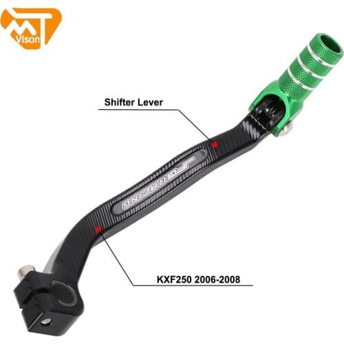 Motorcycle Aluminum Gear Shifter Shift Pedal Lever For KAWASAKI KX250F KX 250F 2006 2007 2008