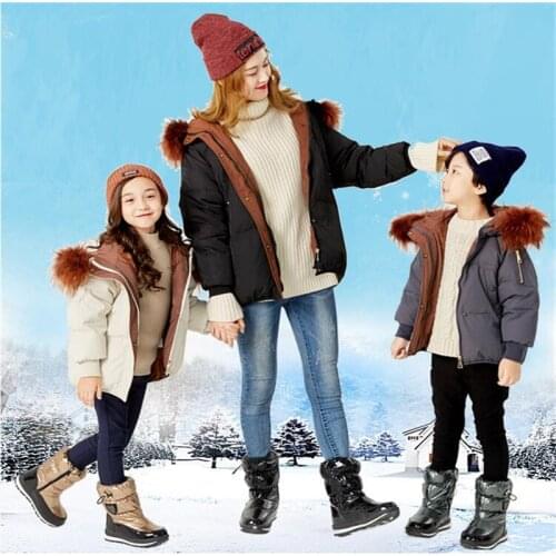 30% Real Wool Winter Warm Baby Shoes Waterproof Childrens Snow Boots -30 Degree Keep Warm Girls Boys Snow Boots Kids Shoes