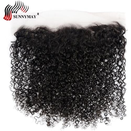 Sunnymay Brazilian Curly Lace Frontal 13x4 Ear to Ear Pre Plucked With Baby Hair Free Part