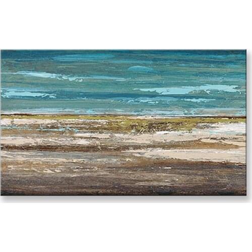 Pure handmade acrylic oil painting on canvas blue seascenery wall art picture home decoration for living room bedroom no framed