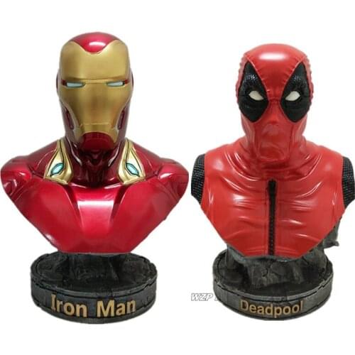 Hasbro Avengers Super Hero Iron Man Mk50 Bust Resin Action Figure Desk Decoration Collection Model Toy Birthday Gift