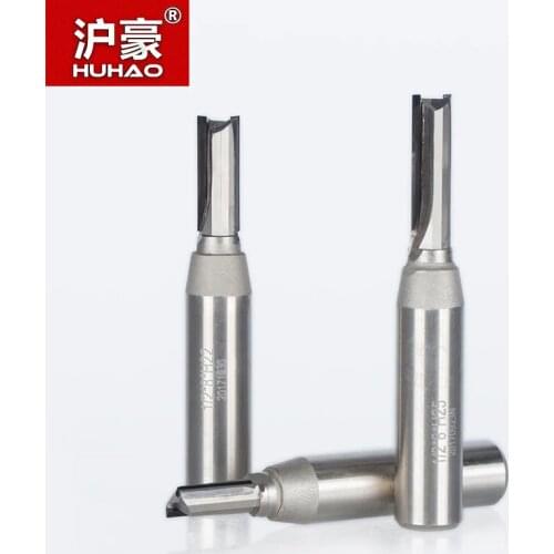 HUHAO 1pc 1/2" Shank Diamond CVD Coating Straight Router Bits Woodworking Cutter Slotter Engraving Machine Tool PCD Router Bit