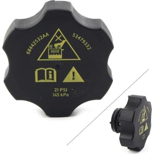 1pcs Recovery Bottle Coolant Cap Cover P/N 68249136AA Black ABS Plastic Car Accessories Parts