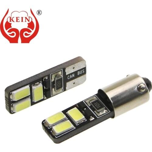 KEIN 10PCS CANBUS BA9S T10 w5w LED auto car Bulb H21W bay9s bax9s t4w 5630 6SMD Interior Lighting Side Wedge Lamp auto 12V white