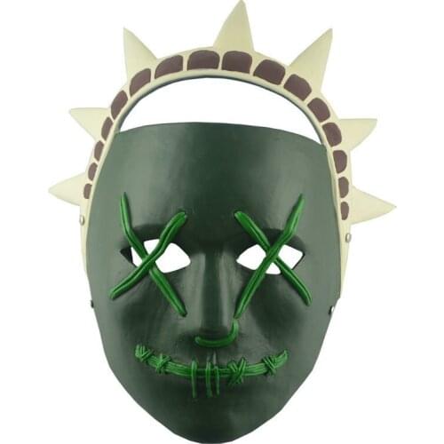 Movie Election Year The Purge Mask Cosplay Statue of Liberty Masks Hard Resin Made Home Decoration Halloween Cosplay Props