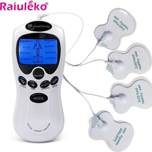 8 Pads Electric TENS Massager Digital Body Healthy Massage Device Meridian Therapy Massager Machine Muscle Massageador US/EU