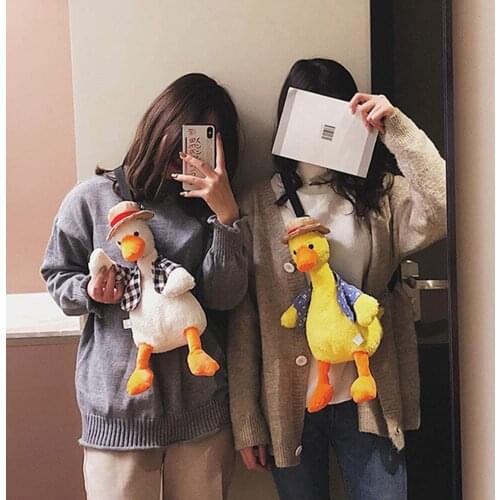 Cute Girls Bags Women 2020 Dolls Duck Plush Purse Messengers Bags Cartoon Animals Shape Shopping Bags Handbag
