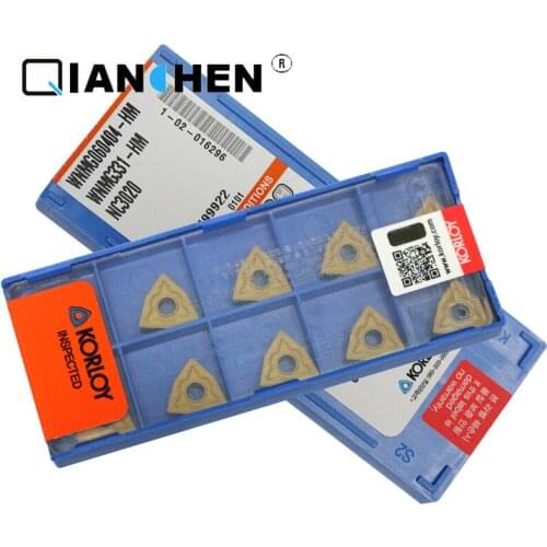 Original Korea Korloy WNMG060404-HM NC3020 WNMG060404-HS PC9030 WNMG080404-GS PC9030 (10pcs/lot) Internal turning tool Inserts