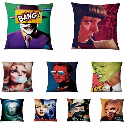 Movie Posters Digital Printed Pillowcase Fight Club Art Design Cushion Decorative Pillows Home Decor Sofa Throw Pillow 45*45