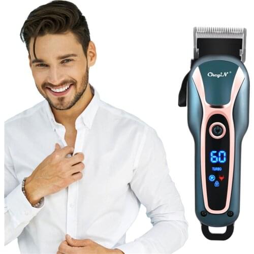 New Professional Electric Hair Clipper Rechargeable Hair Trimmer LCD Hair Cutting Machine To Haircut Beard Trimer Styling Tools