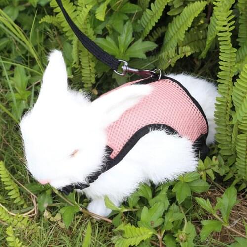 S/L Soft Clothes Breathable Harness Leash Lead For Hamster Rabbit Guinea Pig Rat Ferret Cat Soft Rabbits Harness With Leash
