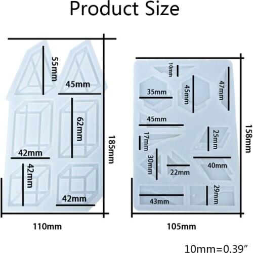 R2LE Earrings Epoxy Resin Mold Ear Drop Dangles Silicone Mould DIY Craft Jewelry Mold